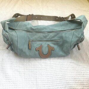 True Religion Denim Horseshoe Crossbody Hobo Bag